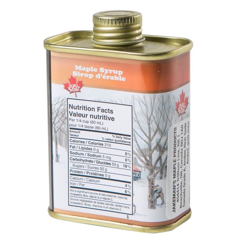 Jakeman's Pure Maple Syrup Canada Grade A Amber - 100ml Tin Can