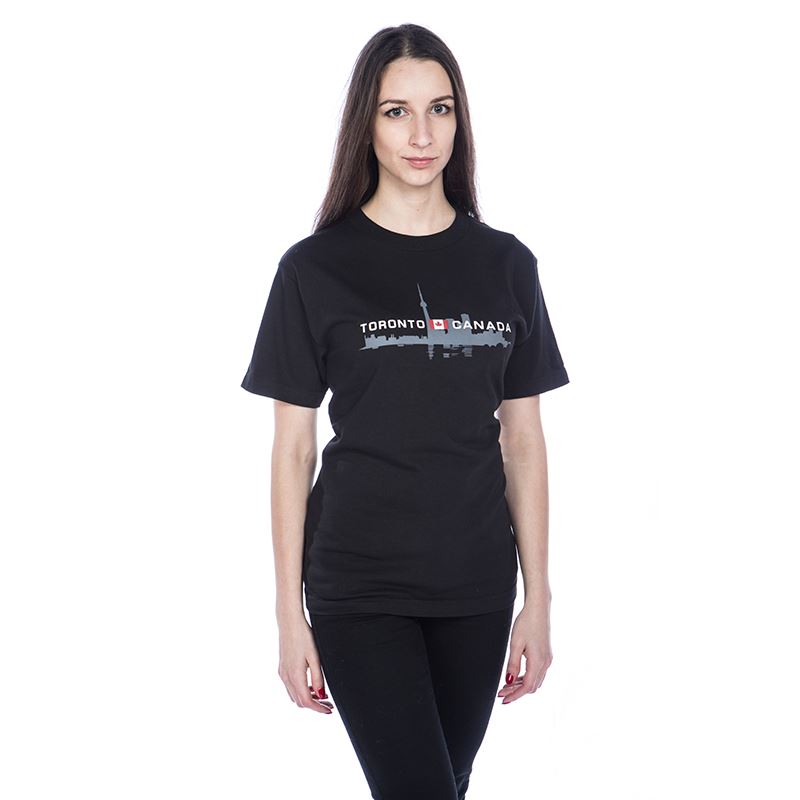 Toronto City Skyline T-Shirt in Black - Unisex