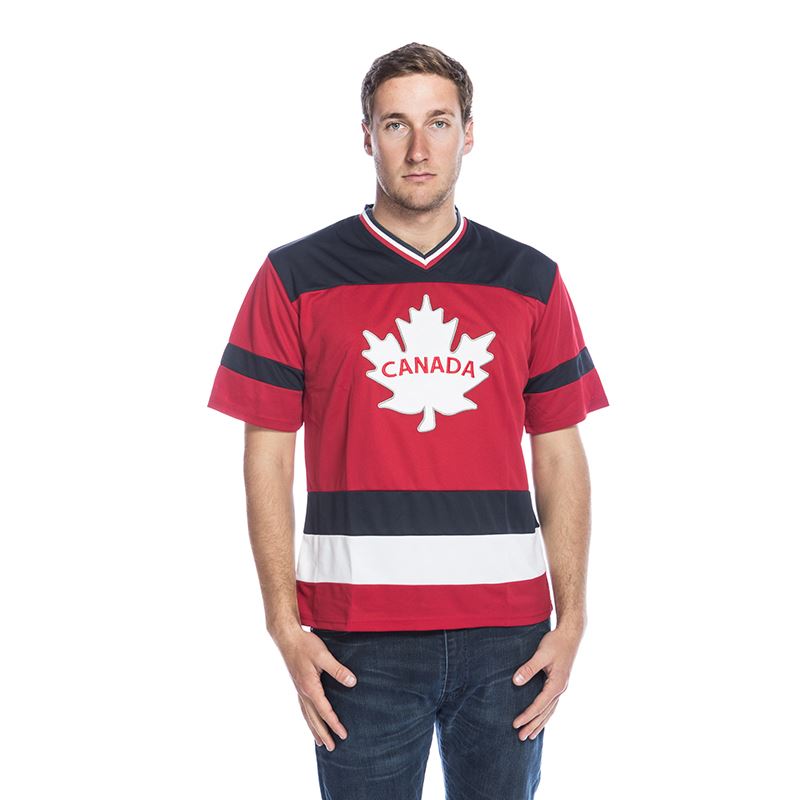 Canada Maple Leaf Hockey Jersey - Red & Blue