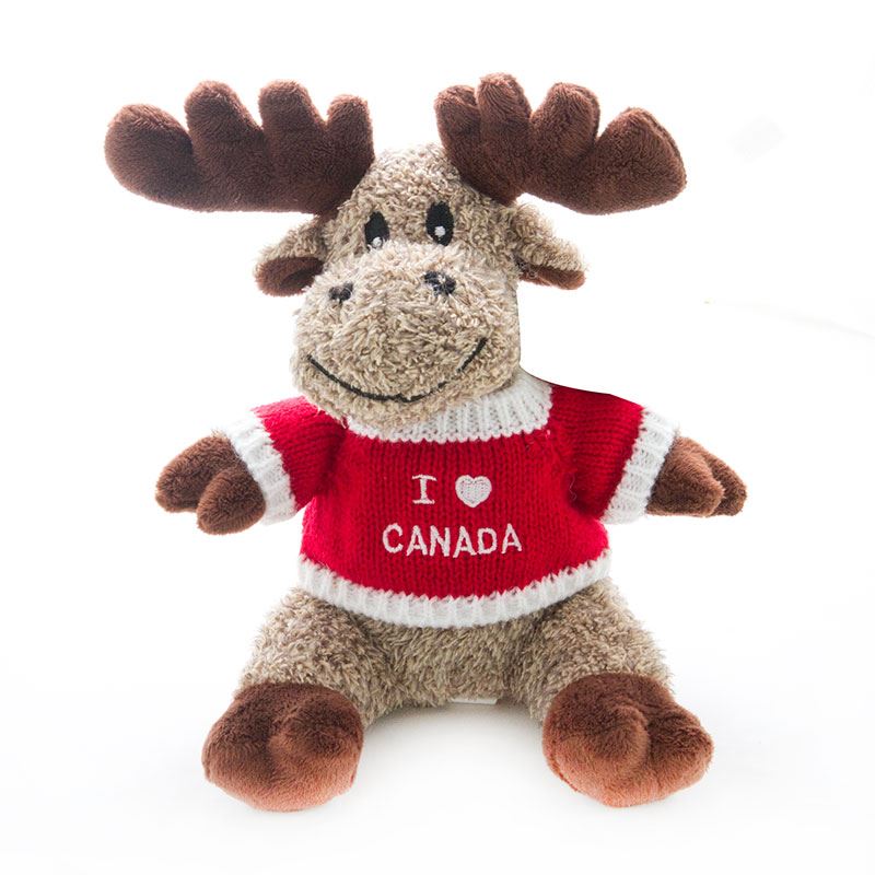 Canada Moose Stuffed Animal with I ❤ Canada - 7 inches