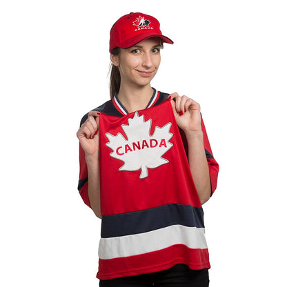 Canada Maple Leaf Hockey Jersey - Red & Blue