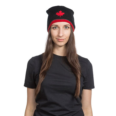 Maple Leaf Toque - Black