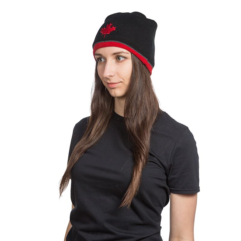 Maple Leaf Toque - Black