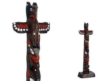 Canadian Aboriginal Thunderbird Totem Pole - 8.5"