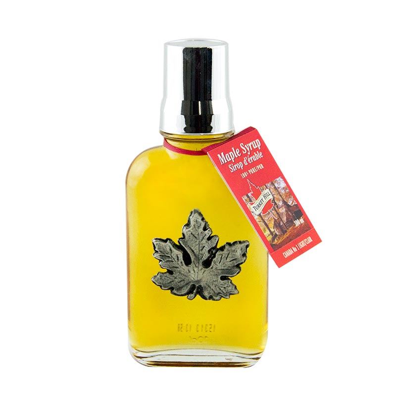 Turkey Hill Maple Syrup - 100ml Amber in Flask Pewter Glass Bottle