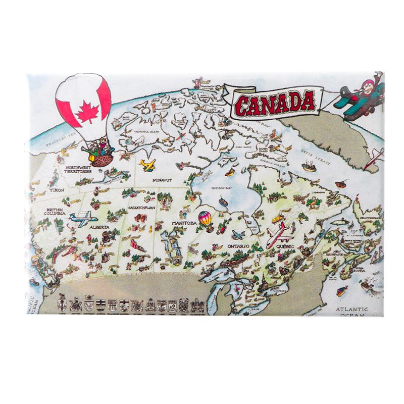 Photo Magnet - Canada Illustrated Map 2" x 3"