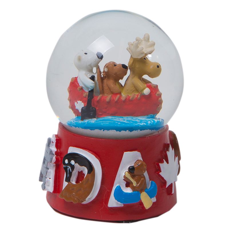 Canadian Wildlife Adventure Snow Globe - 65mm Polyresin