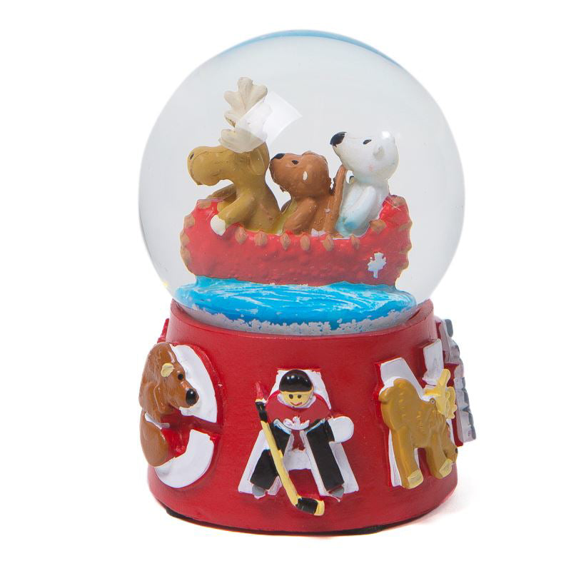 Canadian Wildlife Adventure Snow Globe - 65mm Polyresin