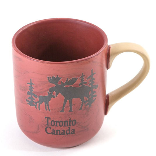 Canadian Moose Facts Mug with Silhouette Moose Design