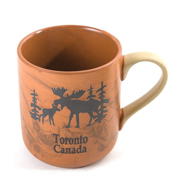 Canadian Moose Facts Mug with Silhouette Moose Design