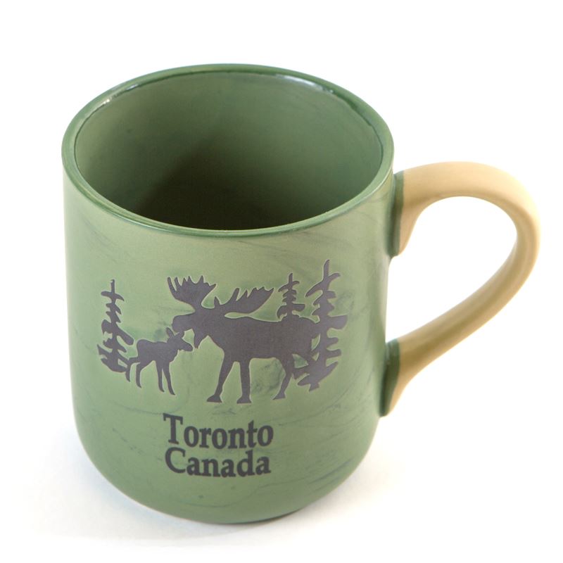 Canadian Moose Facts Mug with Silhouette Moose Design