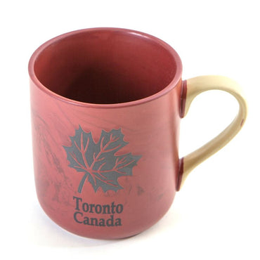 Canada Facts Mug with Silhouette Maple Leaf Design