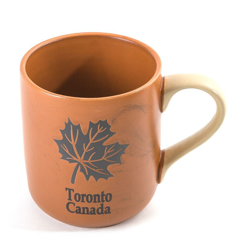 Canada Facts Mug with Silhouette Maple Leaf Design