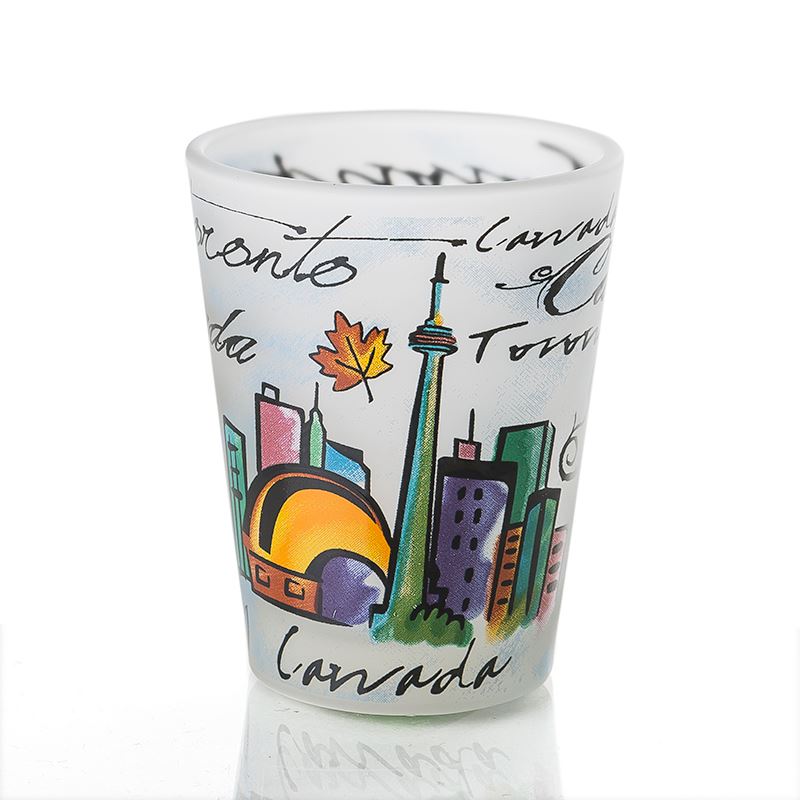 Shot Glass Toronto Colorful Skyline