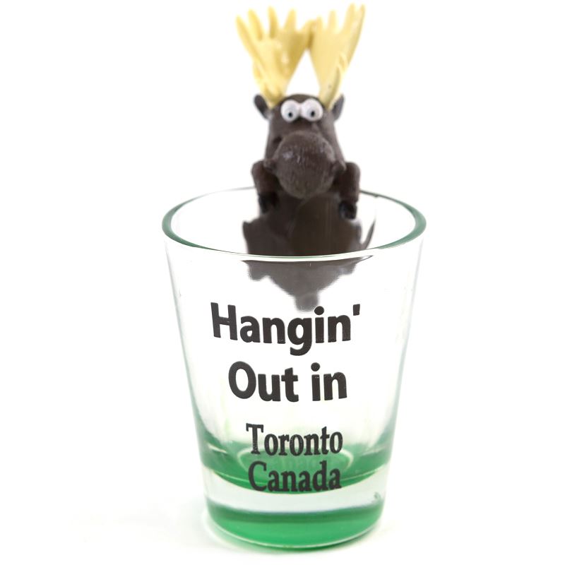 Funny Shot Glass - Moose Hanging out in Toronto Canada