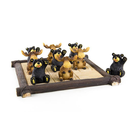 Bear and Moose Tic Tac Toe Set