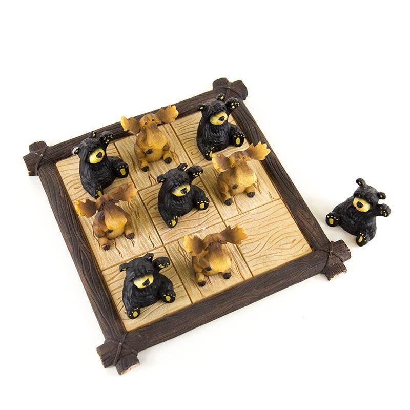 Bear and Moose Tic Tac Toe Set