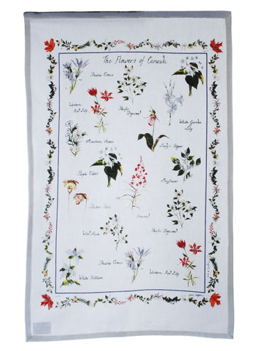 Tea Towel - Provincial Flowers of Canada