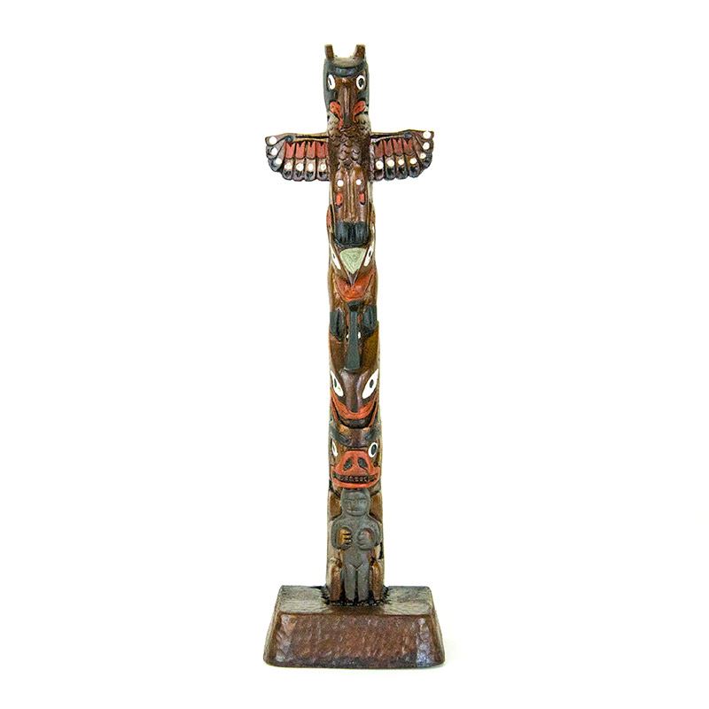 Canadian Aboriginal Thunderbird Totem Pole - 8.5"