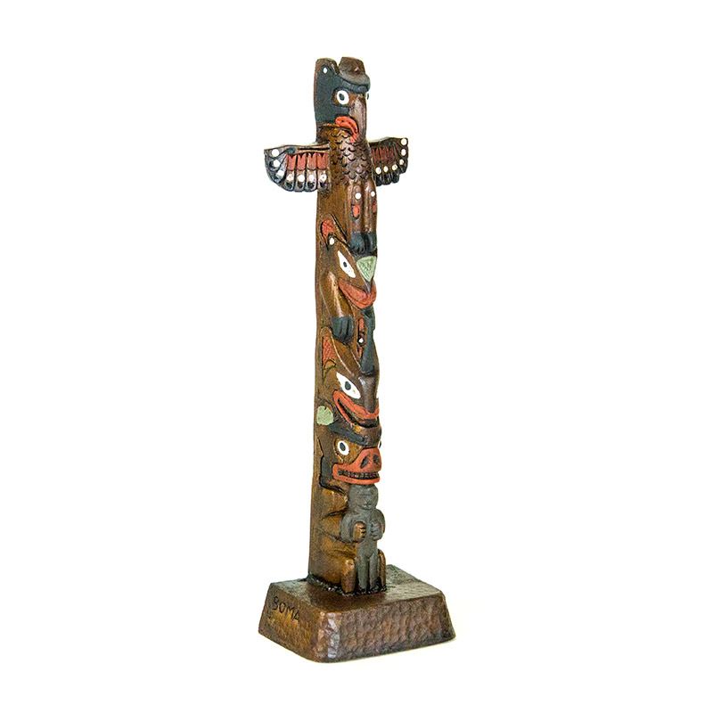 Canadian Aboriginal Thunderbird Totem Pole - 8.5"