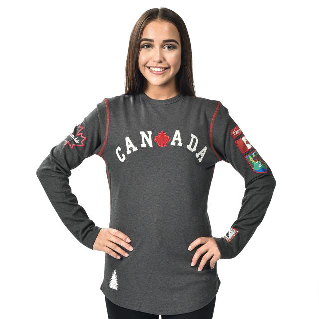 Vintage Canada Long Sleeve Shirt in Charcoal - Women’s