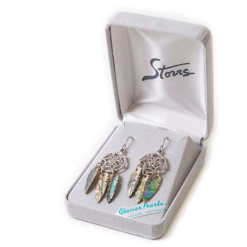 Glacier Pearle Abalone Earrings - Dreamcatcher