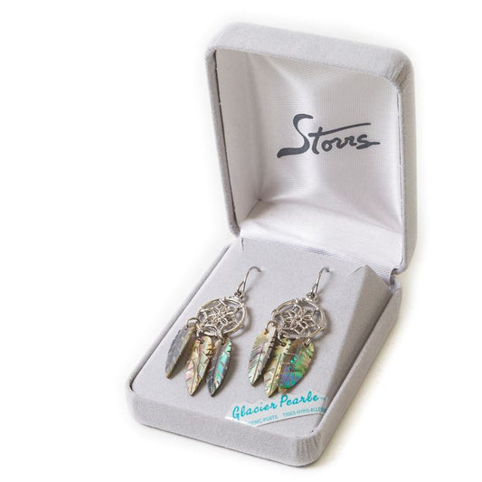 Glacier Pearle Abalone Earrings - Dreamcatcher