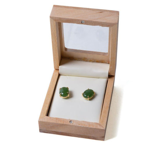 Canadian Jade - Minimalist Stud Earrings