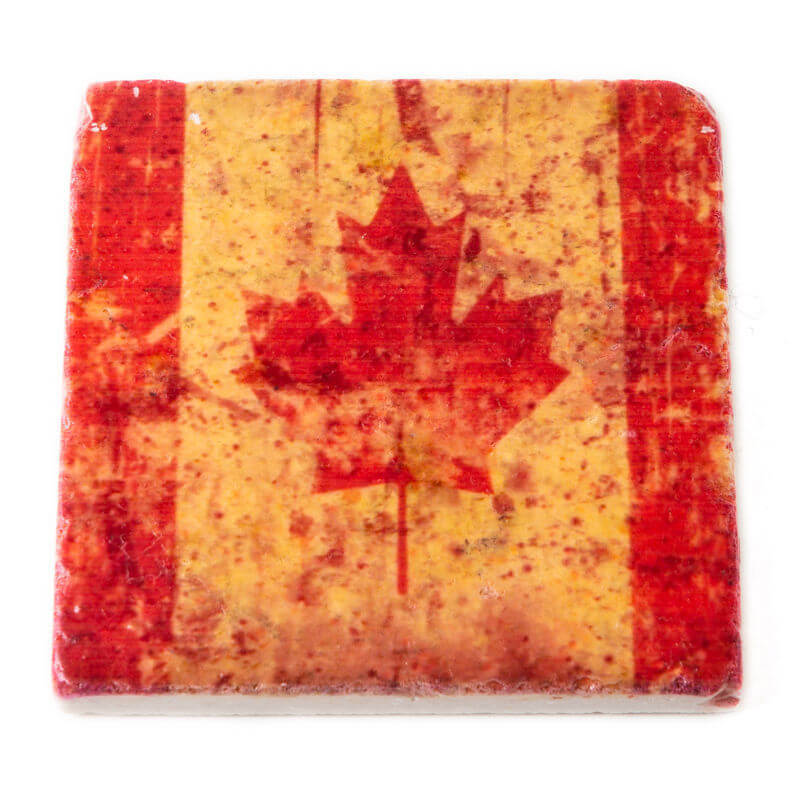 Marble Coaster - Canadian Flag