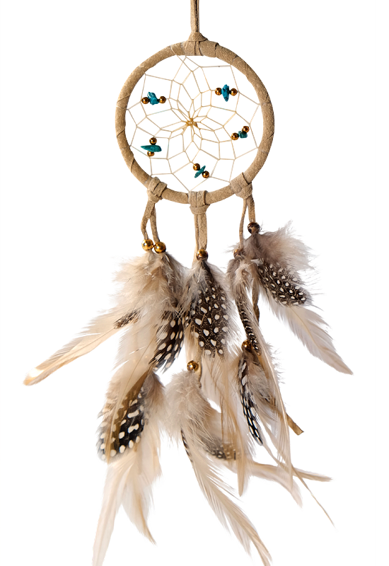 Dream Catcher - Polka Dot Plumage - Tan - 2.5"