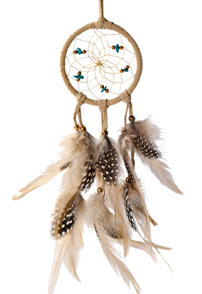 Dream Catcher - Polka Dot Plumage - Tan - 2.5"