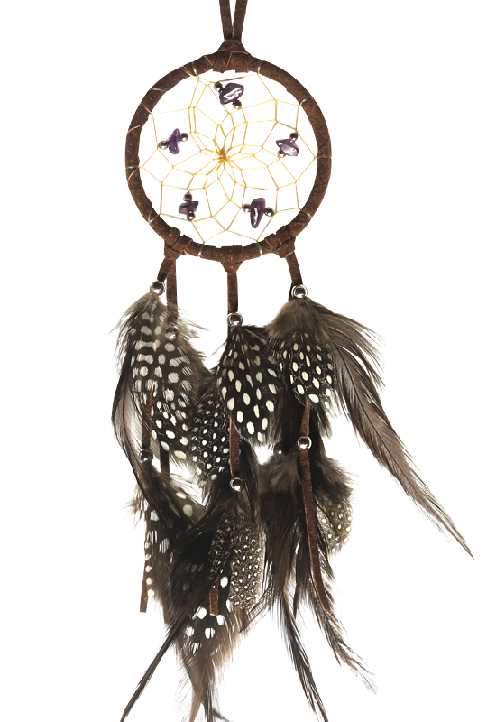 Dream Catcher - Polka Dot Plumage - Brown - 2.5"