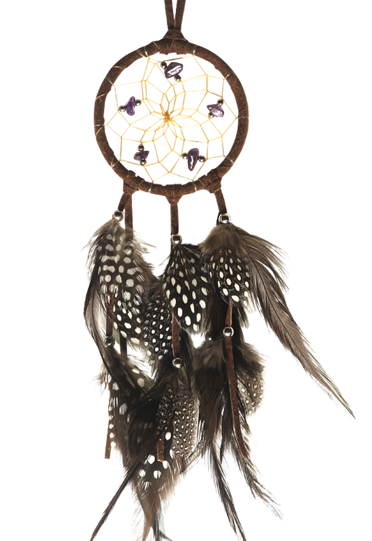 Dream Catcher - Polka Dot Plumage - Brown - 2.5"