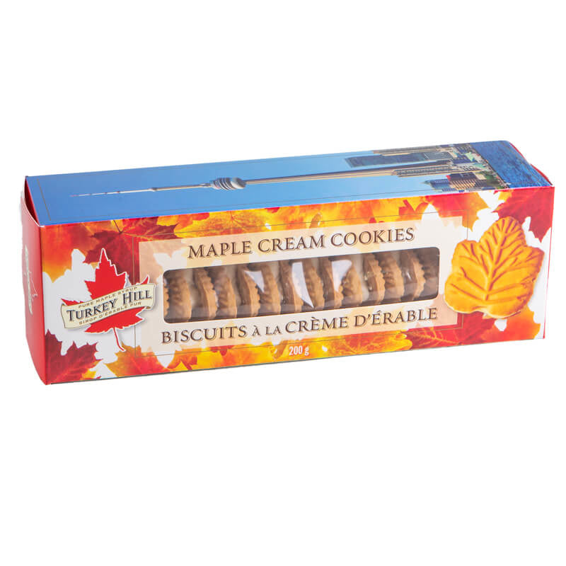 Turkey Hill Maple Cream Cookies - 200g with Pure Canadian Maple Syrup - CN Tower Edition