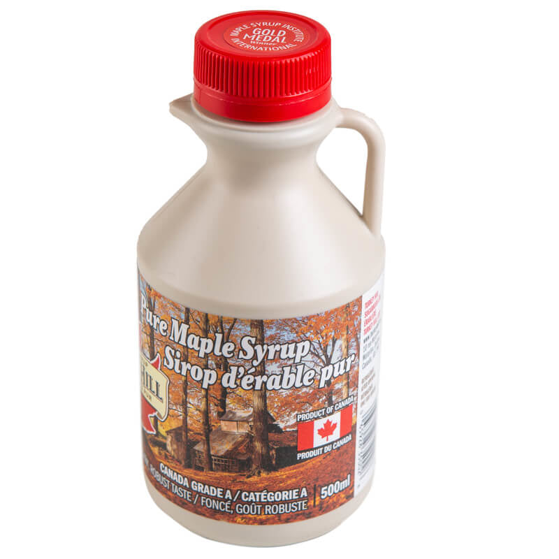 Turkey Hill Pure Maple Syrup - 500ml Canada Grade A Dark Robust Taste in Traditional Jug