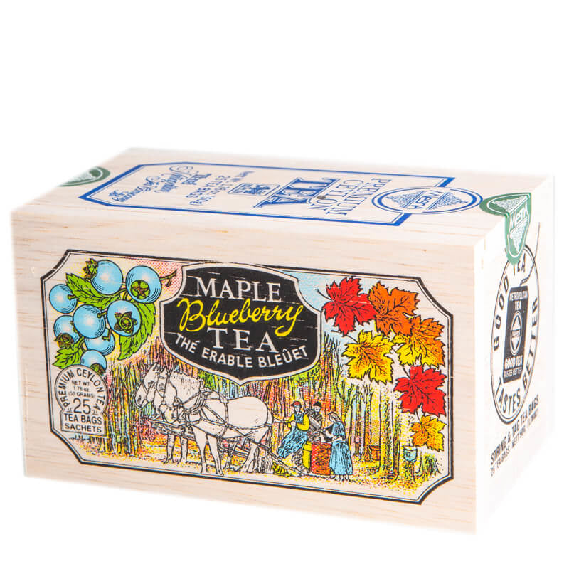 Maple Blueberry Tea in Wood Box - 25 tea bags