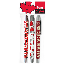 Canadian Pen Trio - Canadian Flag, Happy Leaf and Maple Leaf