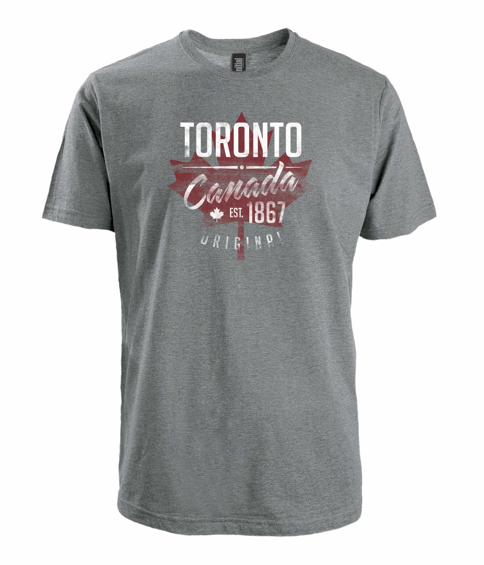 Toronto Canada Est. 1867 Original T-Shirt with Maple Leaf in Heather Grey - Unisex