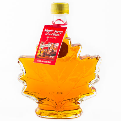 Turkey Hill Maple Syrup - Amber - Maple Leaf Glass Bottle - 250ml x 12 bottles