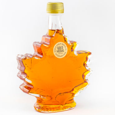 Turkey Hill Maple Syrup - Amber - Maple Leaf Glass Bottle - 250ml x 12 bottles