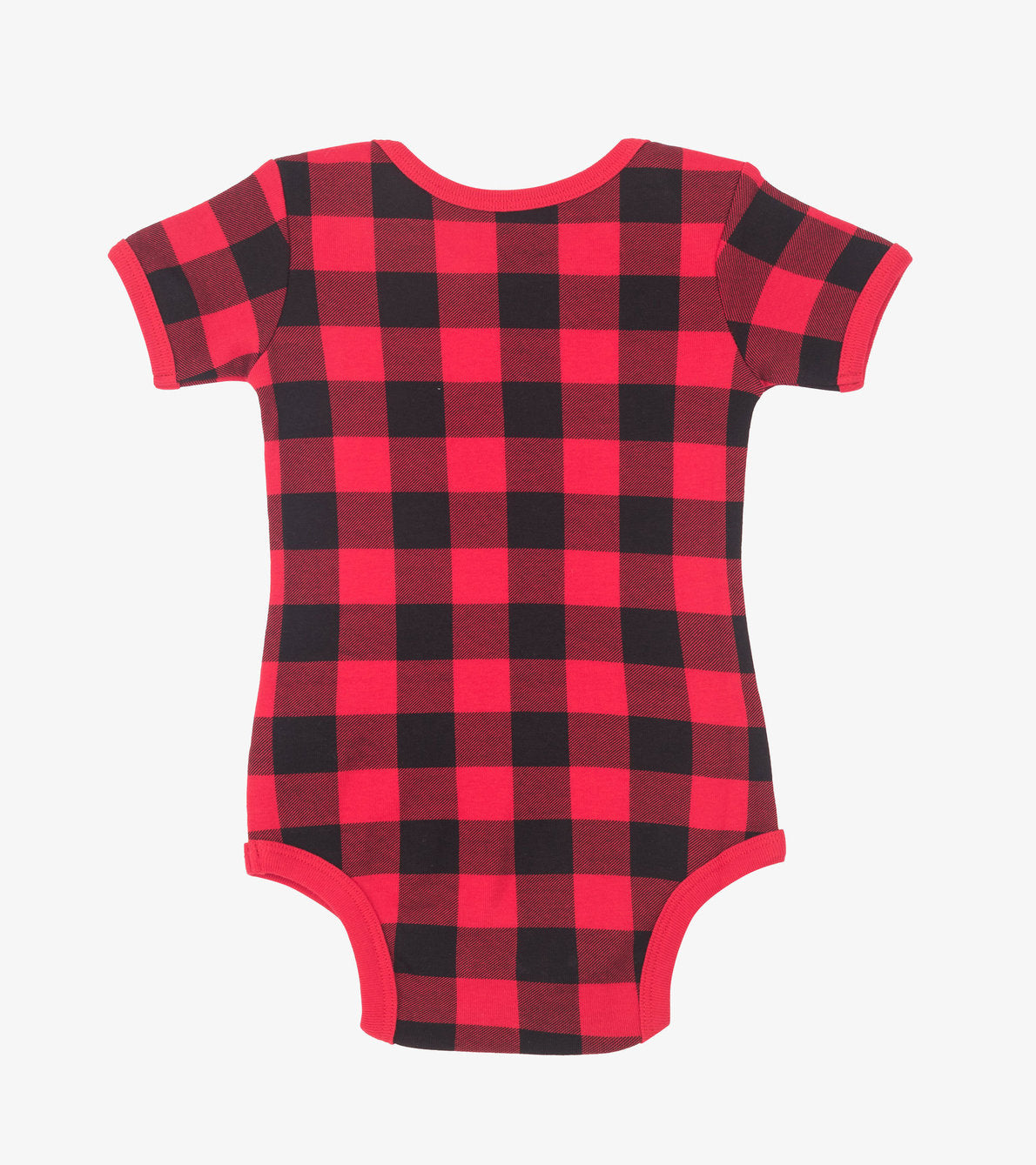 Plaid Moose Baby Bodysuit with Hat