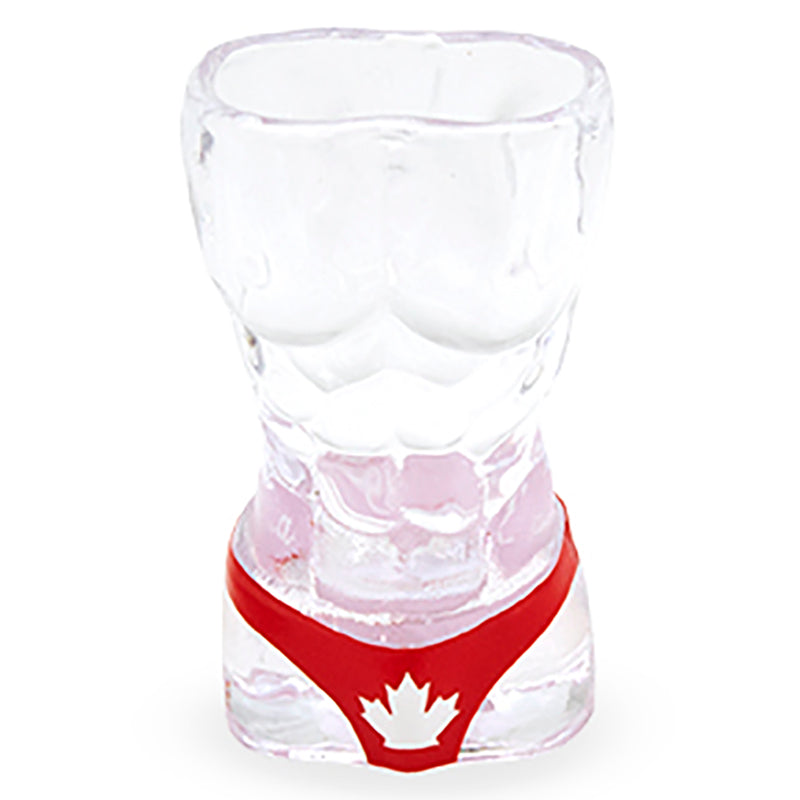 Muscle Man in Canadian Shorts Funny Shot Glass