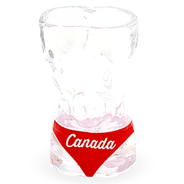 Muscle Man in Canadian Shorts Funny Shot Glass