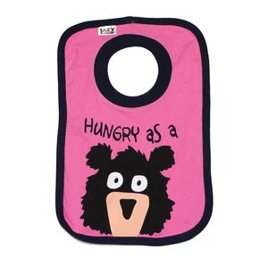 Hungry As A Bear Pink - Infant Bibs