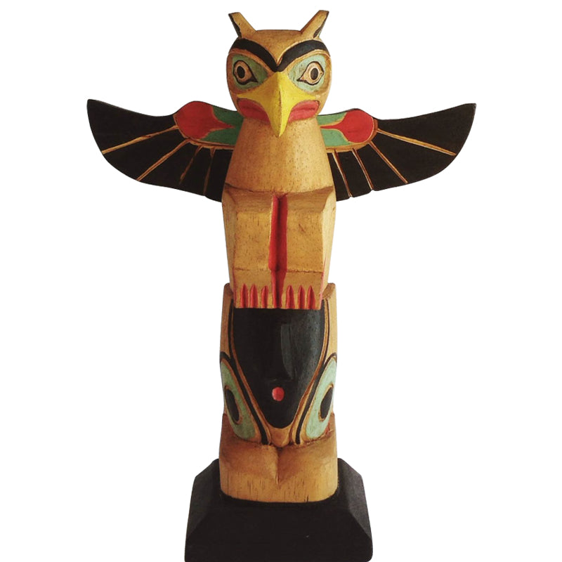 Totem Pole - Wooden Thunder Bird 8"