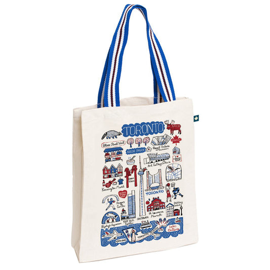 Toronto Iconic Illustrated Landmarks Tote by Julia Gash