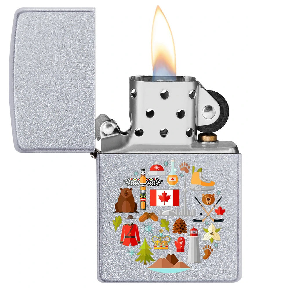 Zippo - Souvenir Canadian Culture - Matte Silver