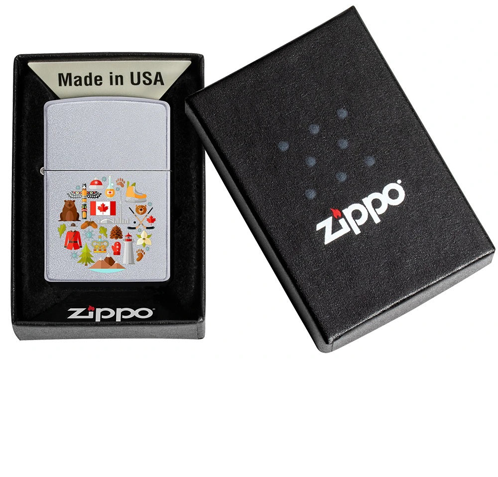 Zippo - Souvenir Canadian Culture - Matte Silver