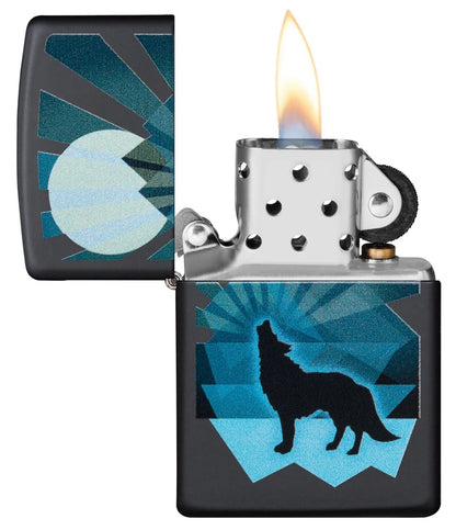 Zippo - Wolf And Moon Design