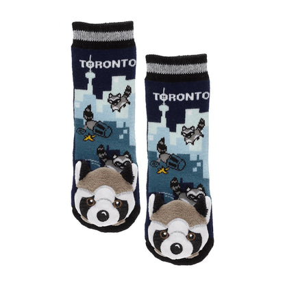 Lil' Traveller baby socks - Toronto Raccoon